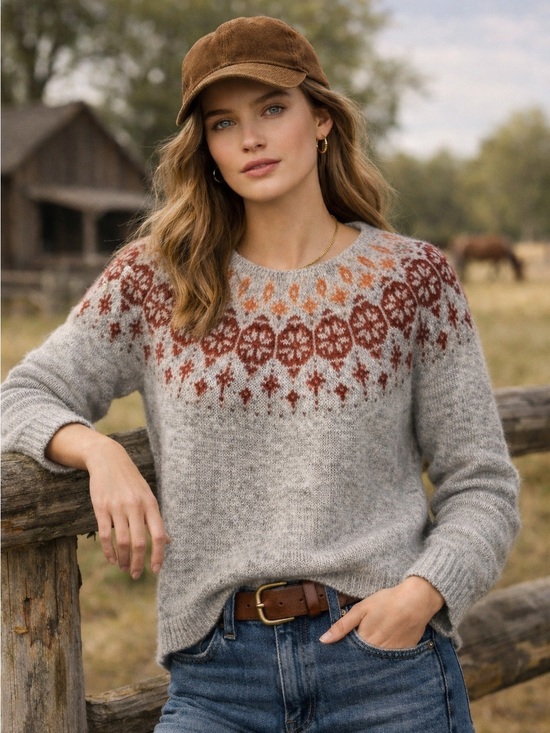 Sweaters - NWT Fair Isle Sweater Nordic Cozy Winter Soft Knit Pullover